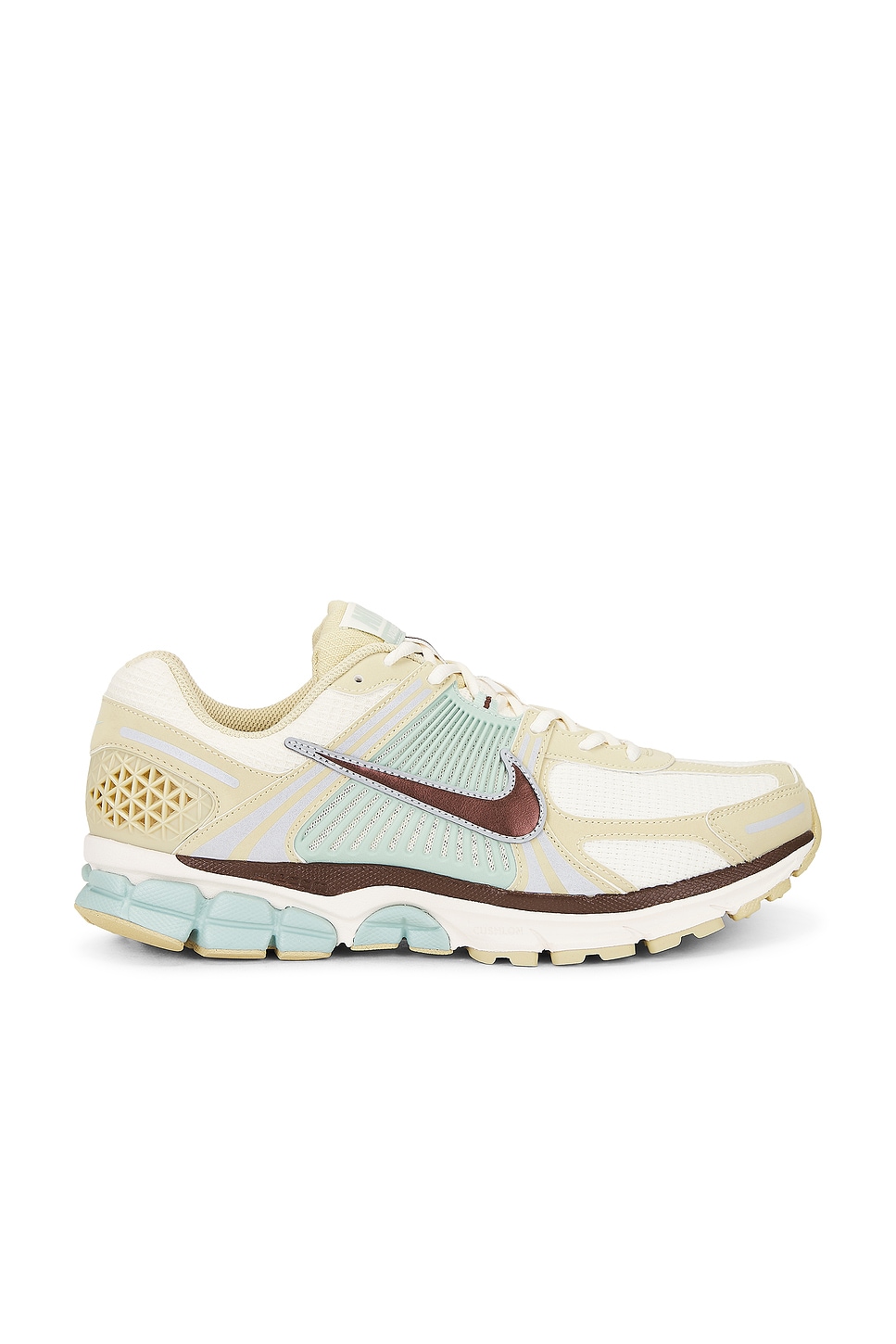 Image 1 of Nike Zoom Vomero 5 Se in Team Gold, Fauna Brown, Pale Ivory, & Seafoam