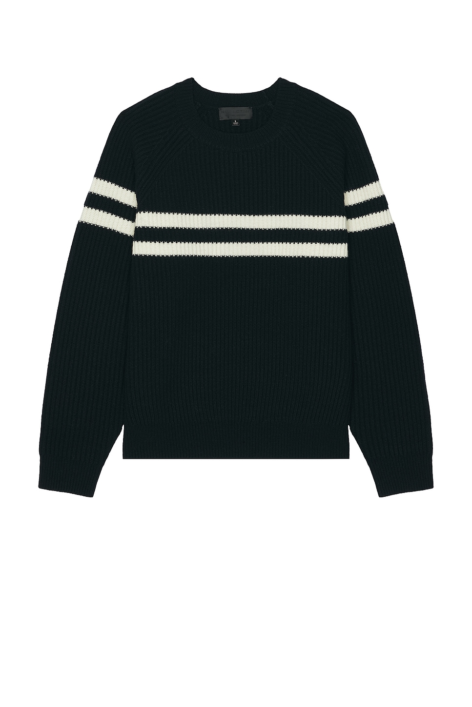 Image 1 of NILI LOTAN Darius Sweater in Dark Navy & Ivory