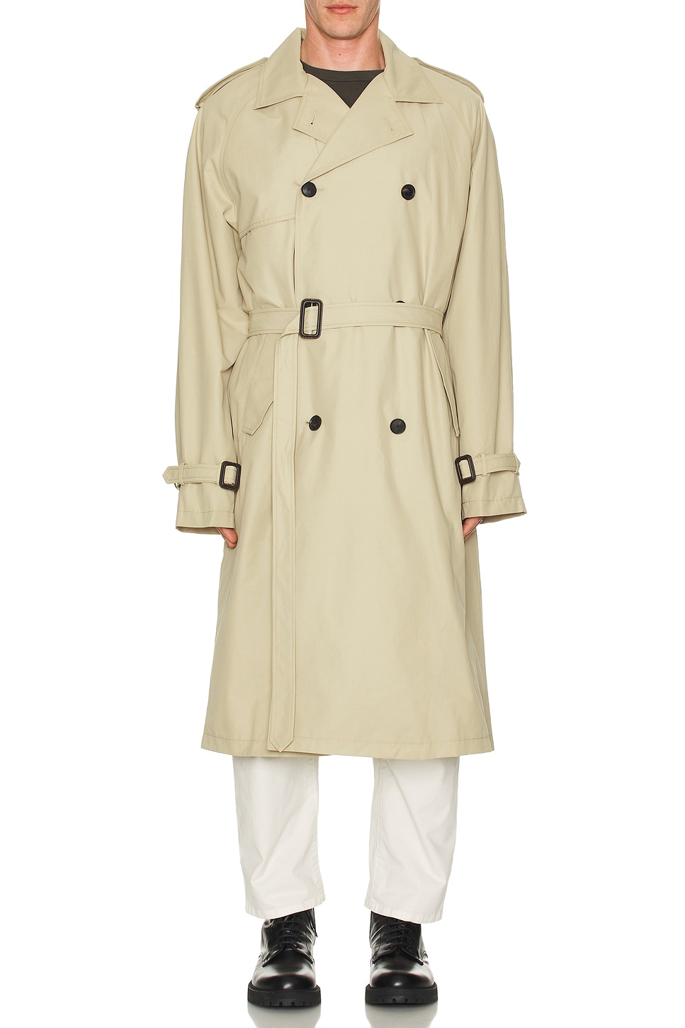 Image 1 of NILI LOTAN Kieran Trench Coat in Khaki