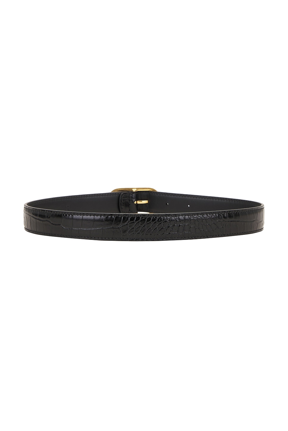 Shop Nili Lotan Reine Croc Belt In Black