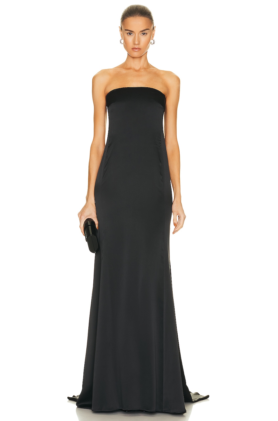 NILI LOTAN Esmee Strapless Gown in Black | FWRD