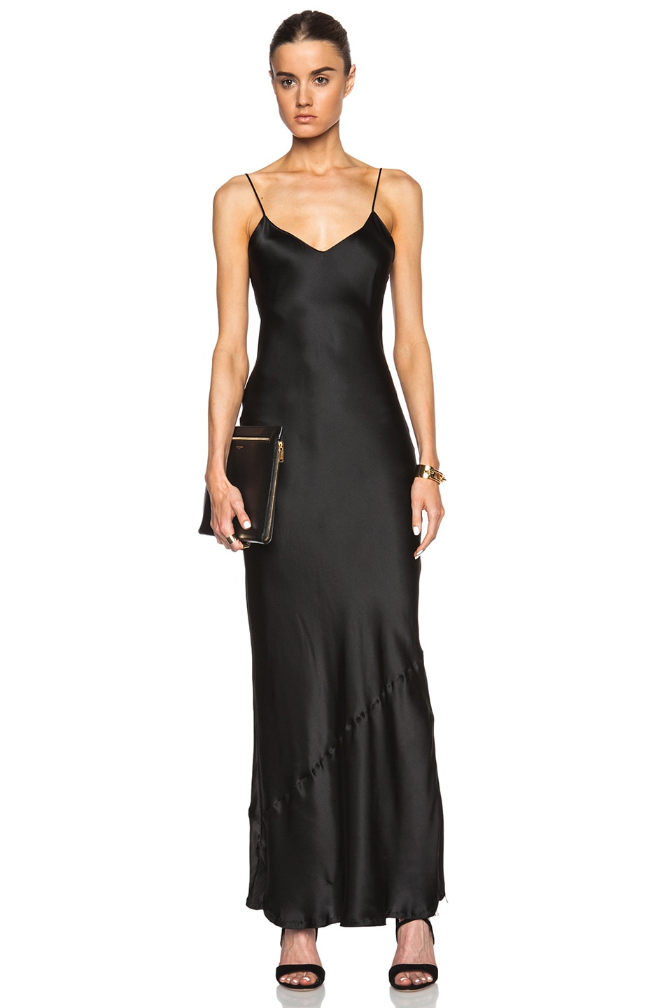 Image 1 of NILI LOTAN Maxi Cami Dress in Black