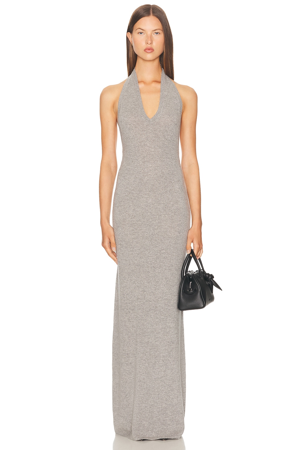 Image 1 of NILI LOTAN Shaya Sweater Dress in Heather Grey