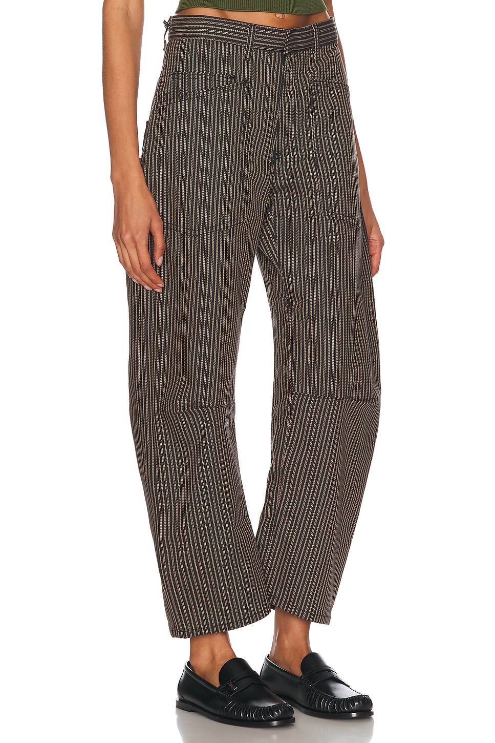 Nili Lotan Shon Barrel Leg Cotton Twill Pants