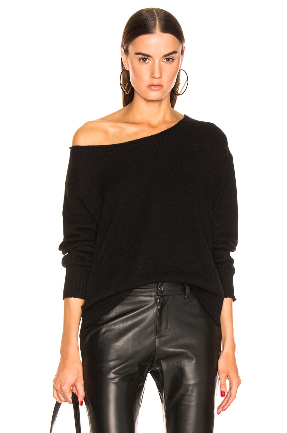 Image 1 of NILI LOTAN Jolene Cashmere Sweater in Black
