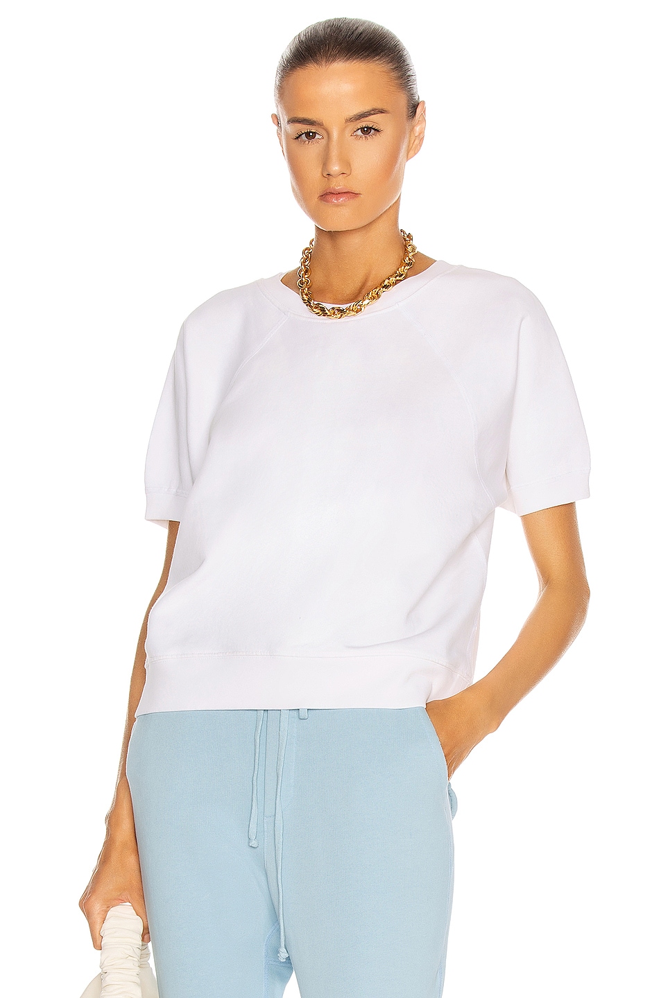 Image 1 of NILI LOTAN Ciara Sweatshirt in Vintage White