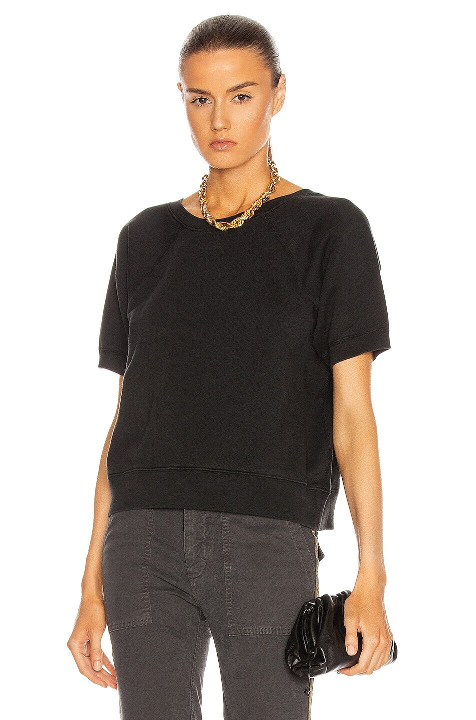 Image 1 of NILI LOTAN Ciara Sweatshirt in Washed Black