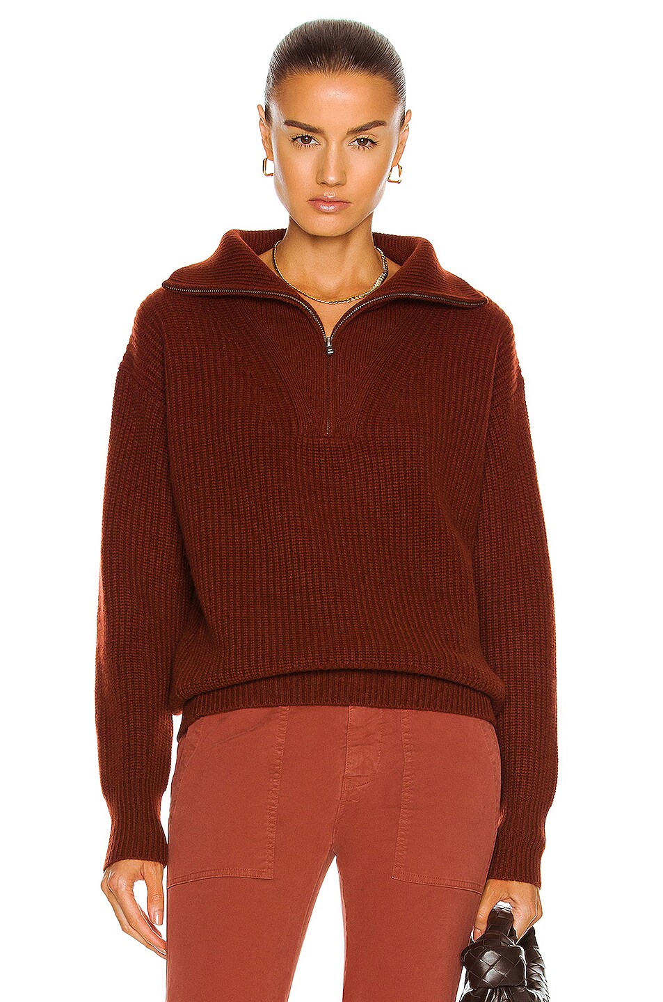 Image 1 of NILI LOTAN Hester Sweater in Rust