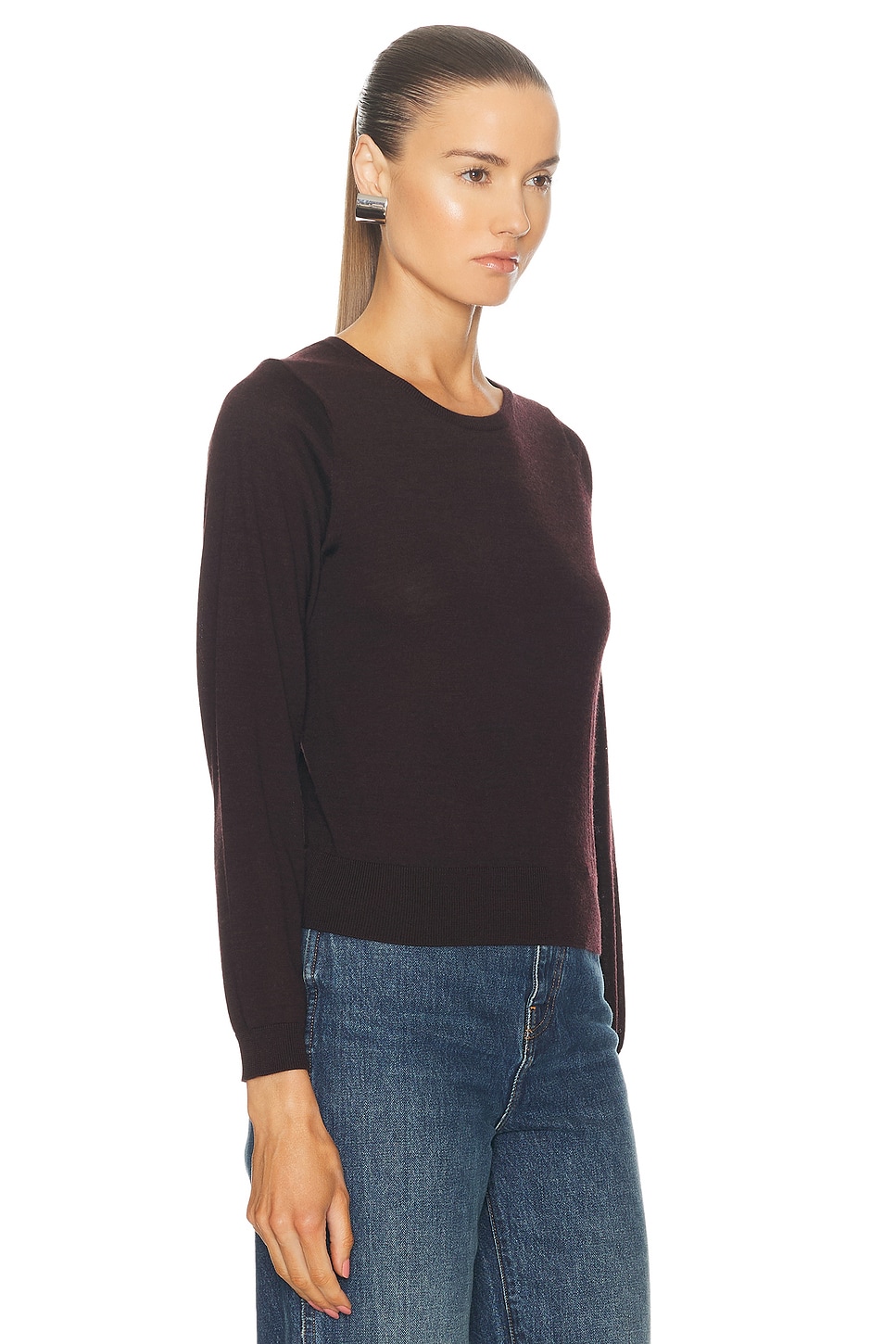 Shop Nili Lotan Oriana Sweater In Burgundy