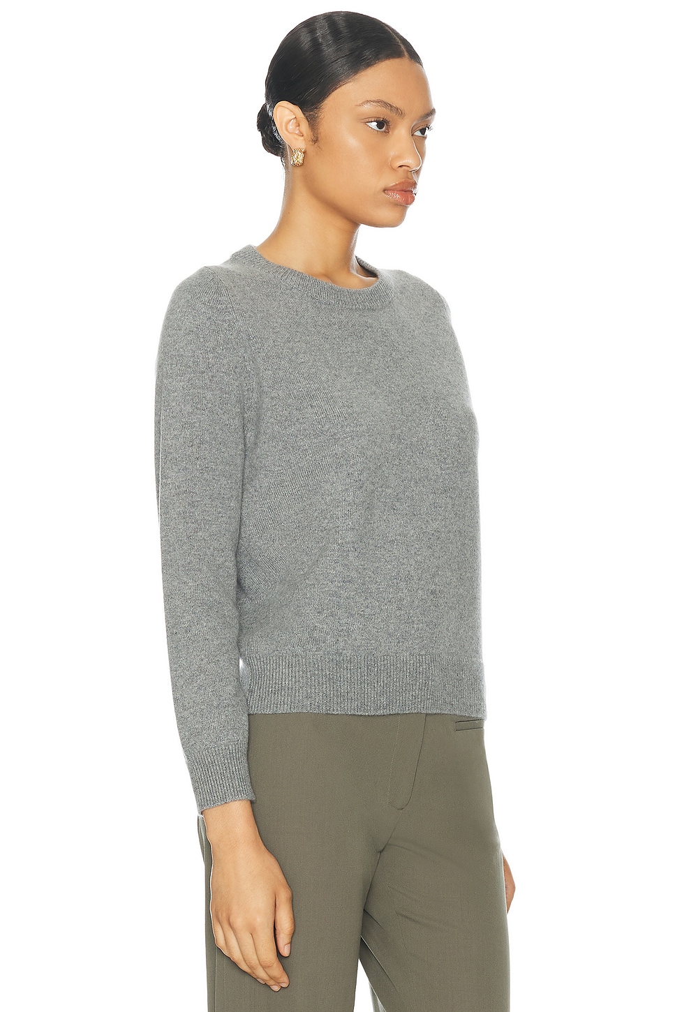 Shop Nili Lotan Nora Sweater In Medium Grey Melange