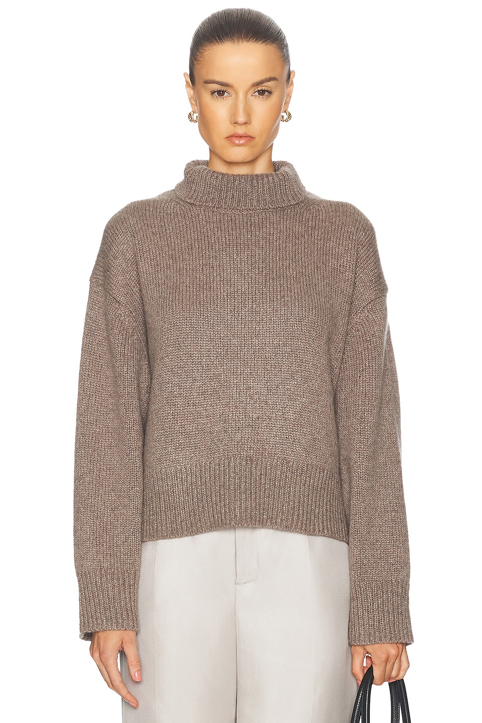 Shop Nili Lotan Tabitha Sweater In Peat Melange