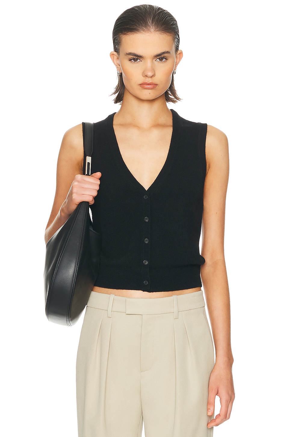 Porter Sweater Vest in Black