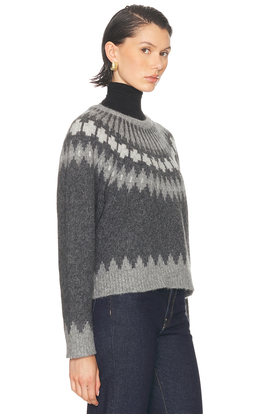 Nili Lotan Crew Neck Sweater In Gray