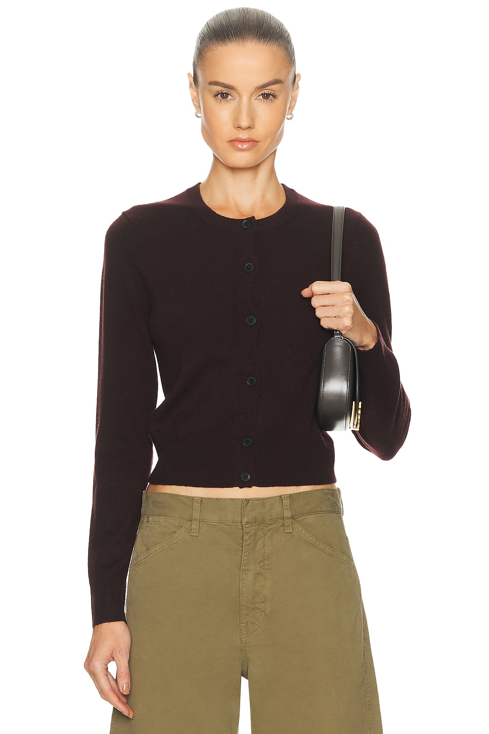 Nili Lotan March Cardigan In Burgundy