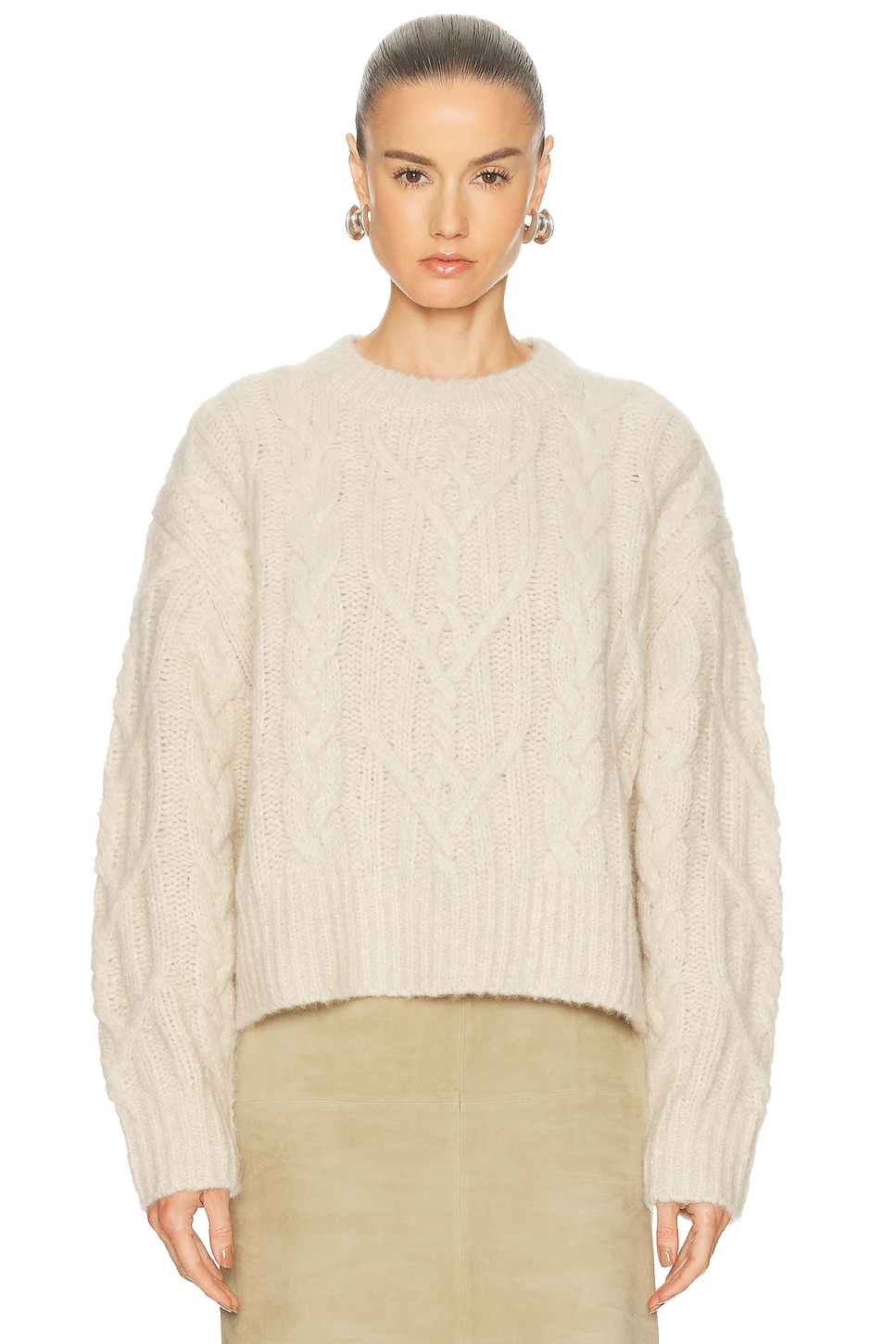 Image 1 of NILI LOTAN Ashley Sweater in Beige Melange