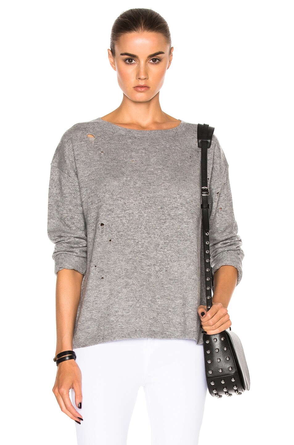 Image 1 of NILI LOTAN Chloe Sweater in Grey Melange