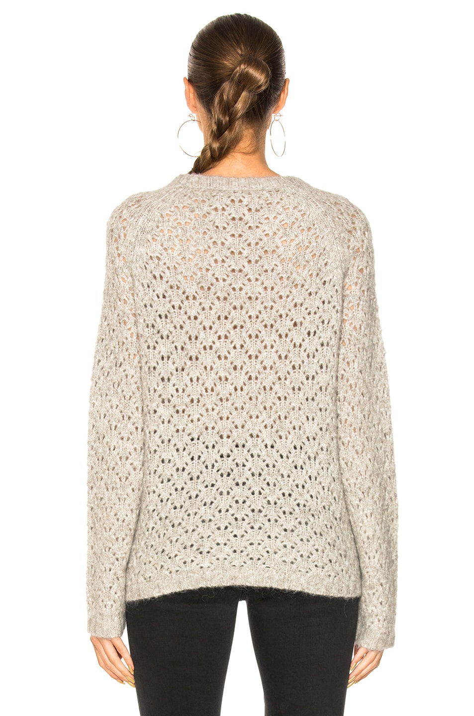 NILI LOTAN Millie Alpaca And Silk-Blend Knit Sweater in Light Gray ...
