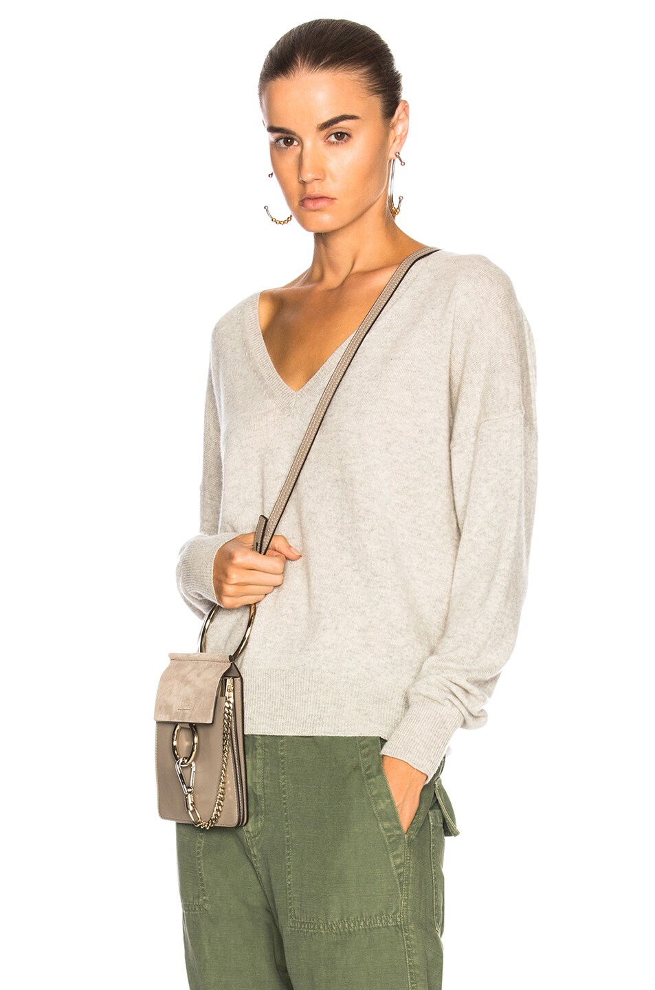 Image 1 of NILI LOTAN Dafne Sweater in Light Grey Melange