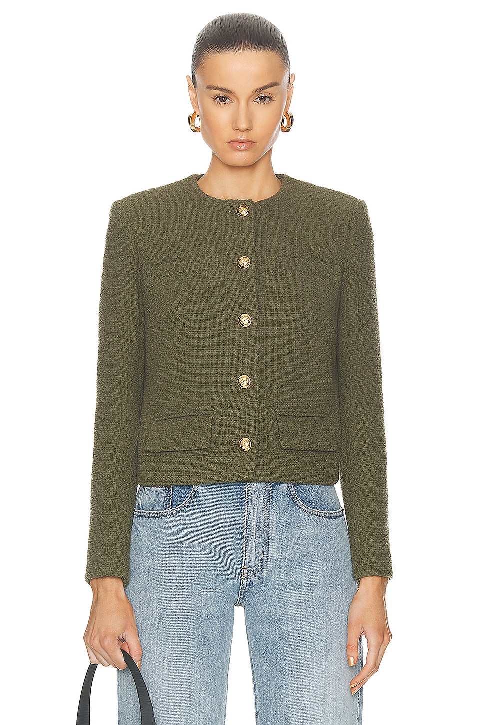 Image 1 of NILI LOTAN Paiges Jacket in Army Green