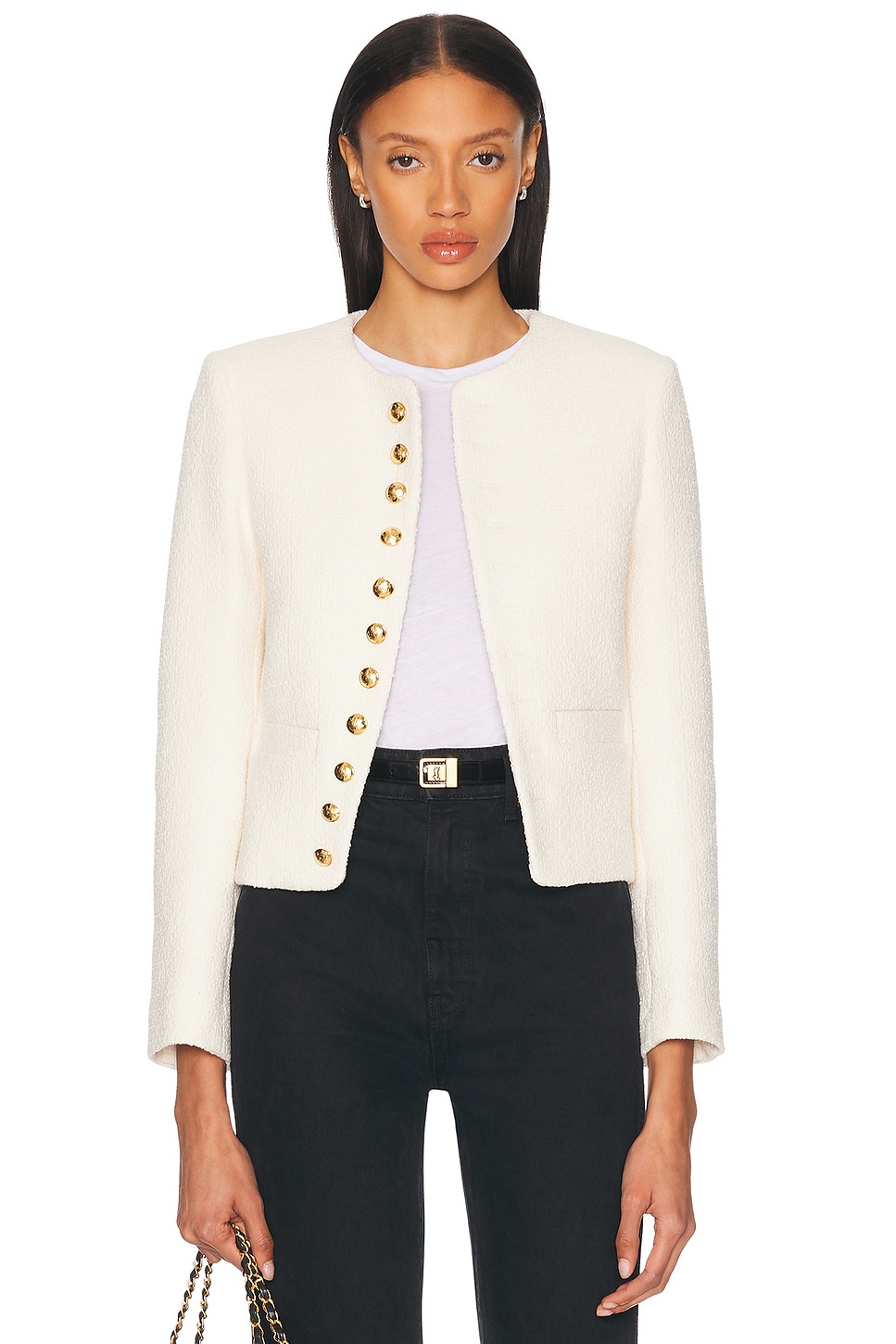 Image 1 of NILI LOTAN Patti Short Jacket in Ivory