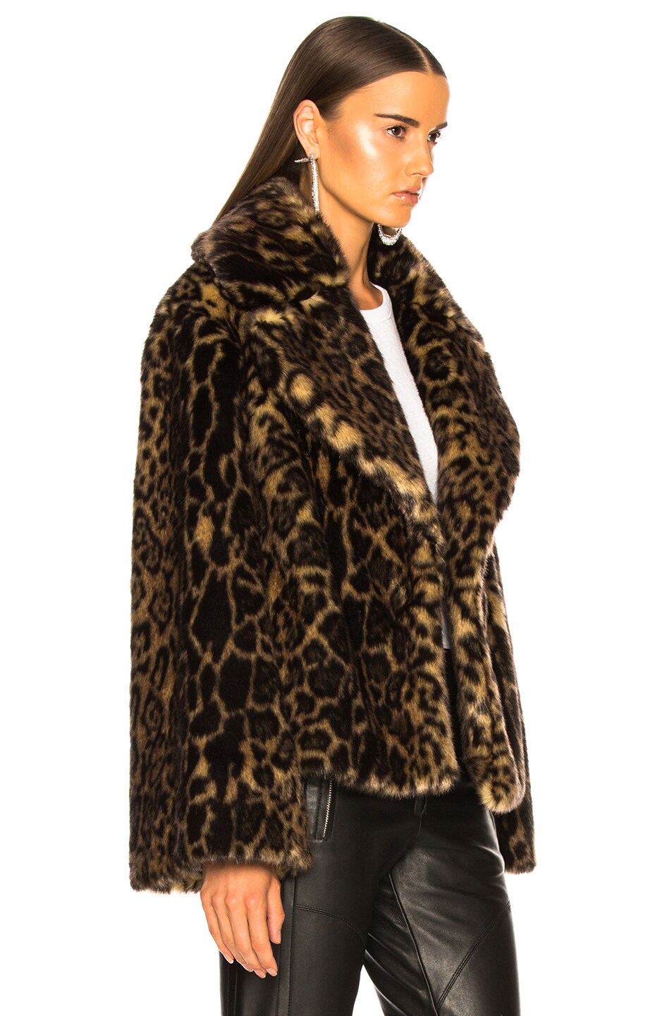 NILI LOTAN Sedella Faux Fur Coat in Leopard | FWRD
