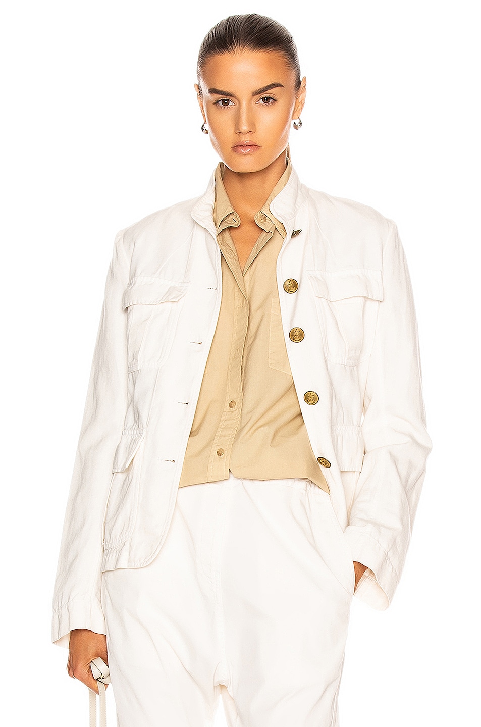 Image 1 of NILI LOTAN Cambre Jacket in White Sand