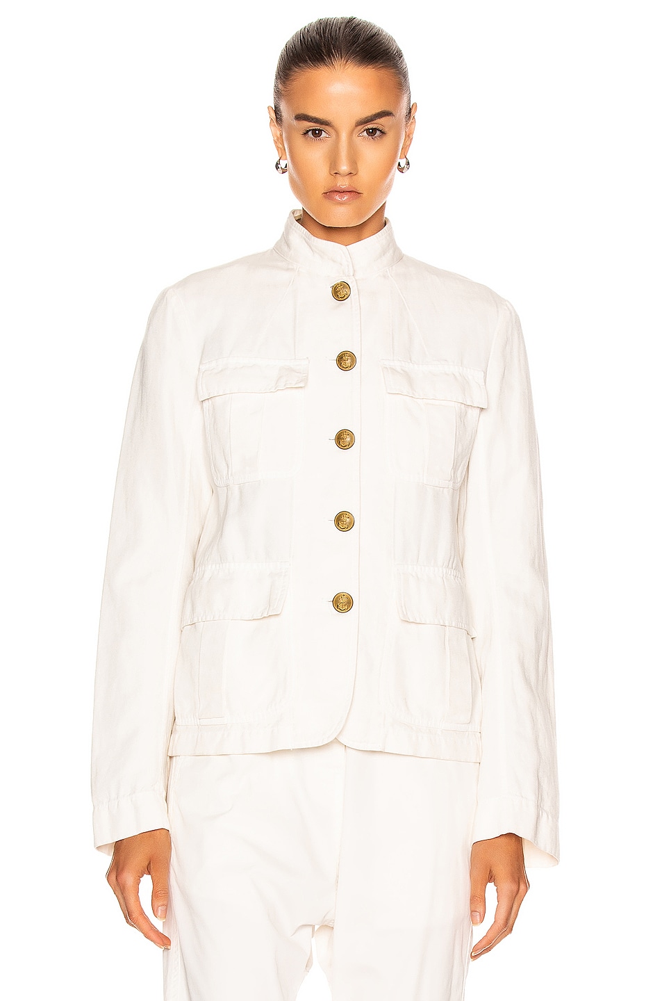 NILI LOTAN Cambre Jacket in White Sand | FWRD