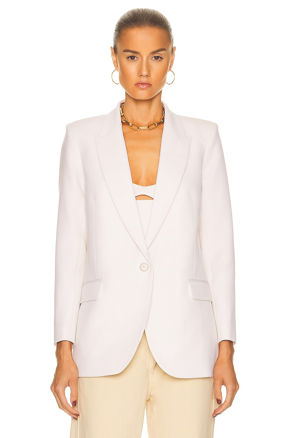 NILI LOTAN Diane Blazer in White | FWRD