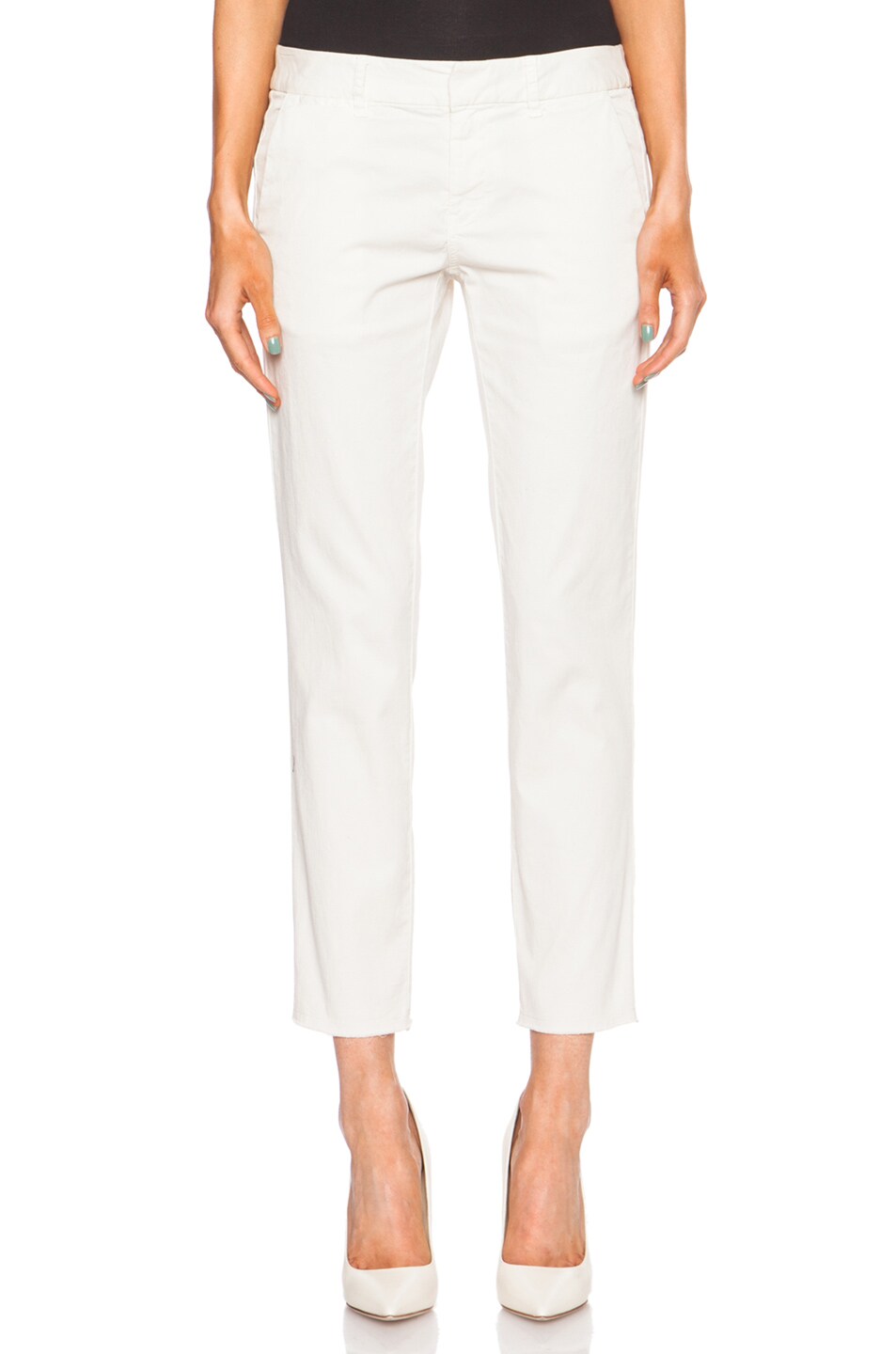 Image 1 of NILI LOTAN East Hampton Cotton-Blend Pant in Winter White