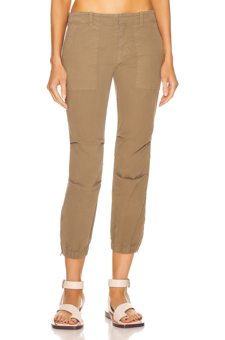 Image 1 of NILI LOTAN Cropped French Military Pant in Bark
