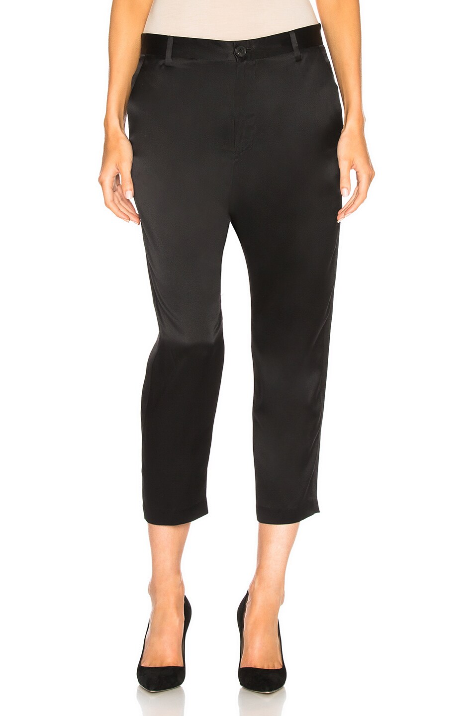 Image 1 of NILI LOTAN Silk Paris Pants in Black