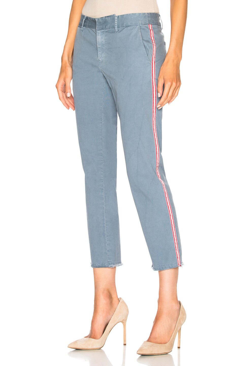 Image 1 of NILI LOTAN East Hampton Pant with Tape in Washed Blue