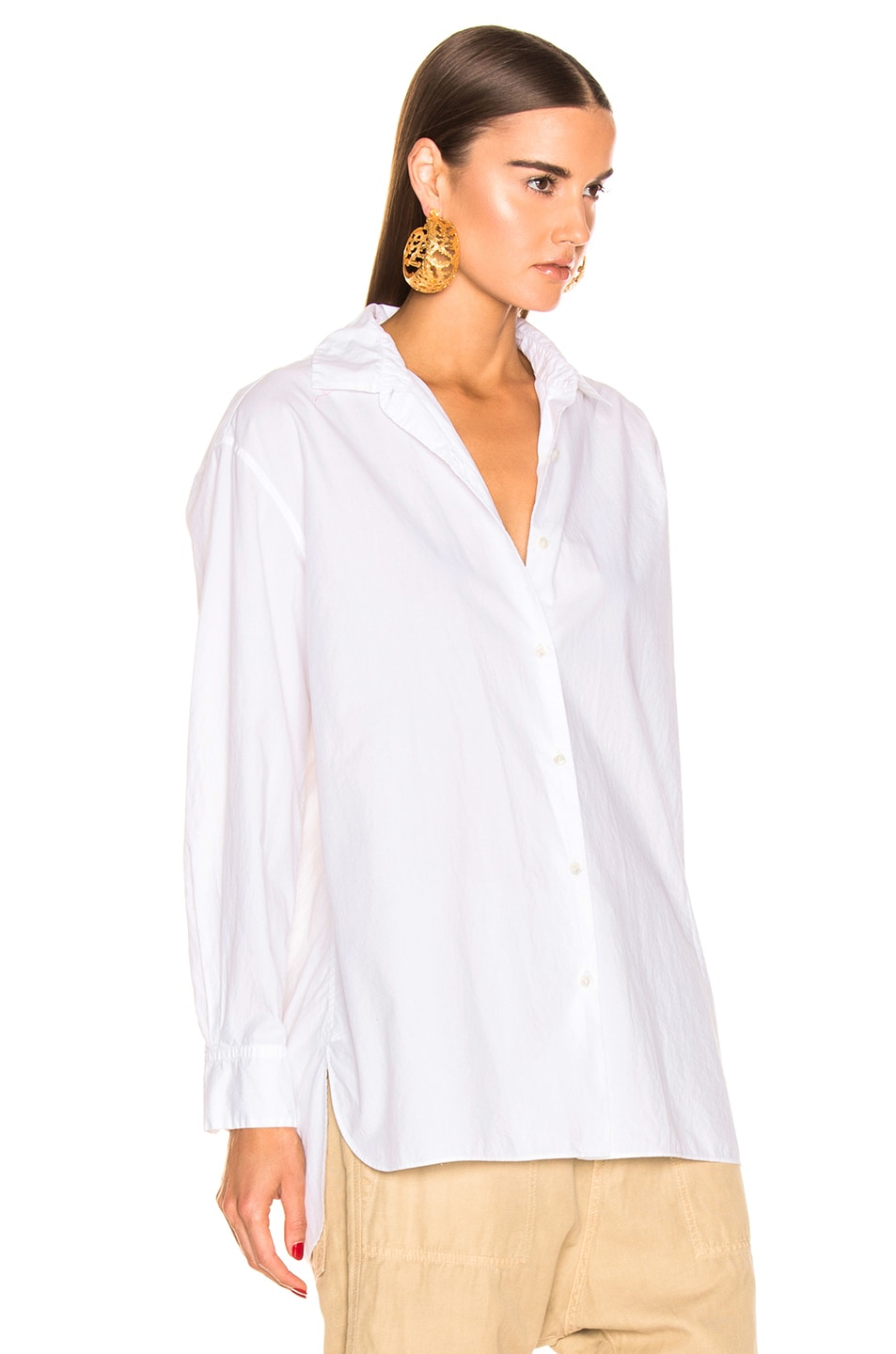 NILI LOTAN Yorke Shirt in White | FWRD