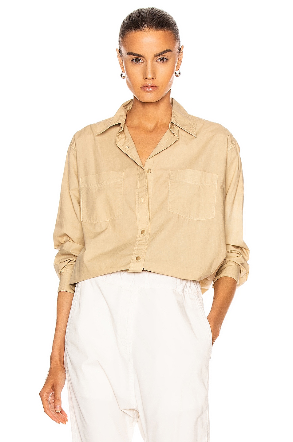 NILI LOTAN Kelsey Shirt in Khaki | FWRD