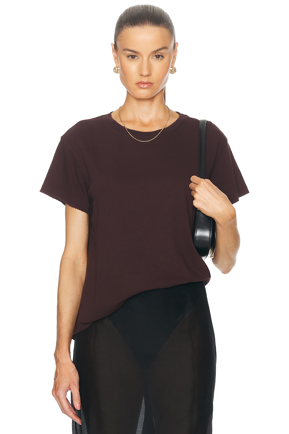 Shop Nili Lotan Brady T-shirt In Oxblood