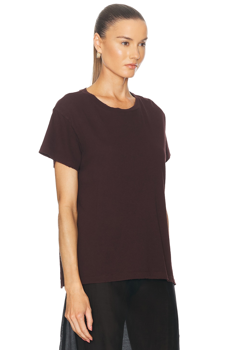 Shop Nili Lotan Brady T-shirt In Oxblood