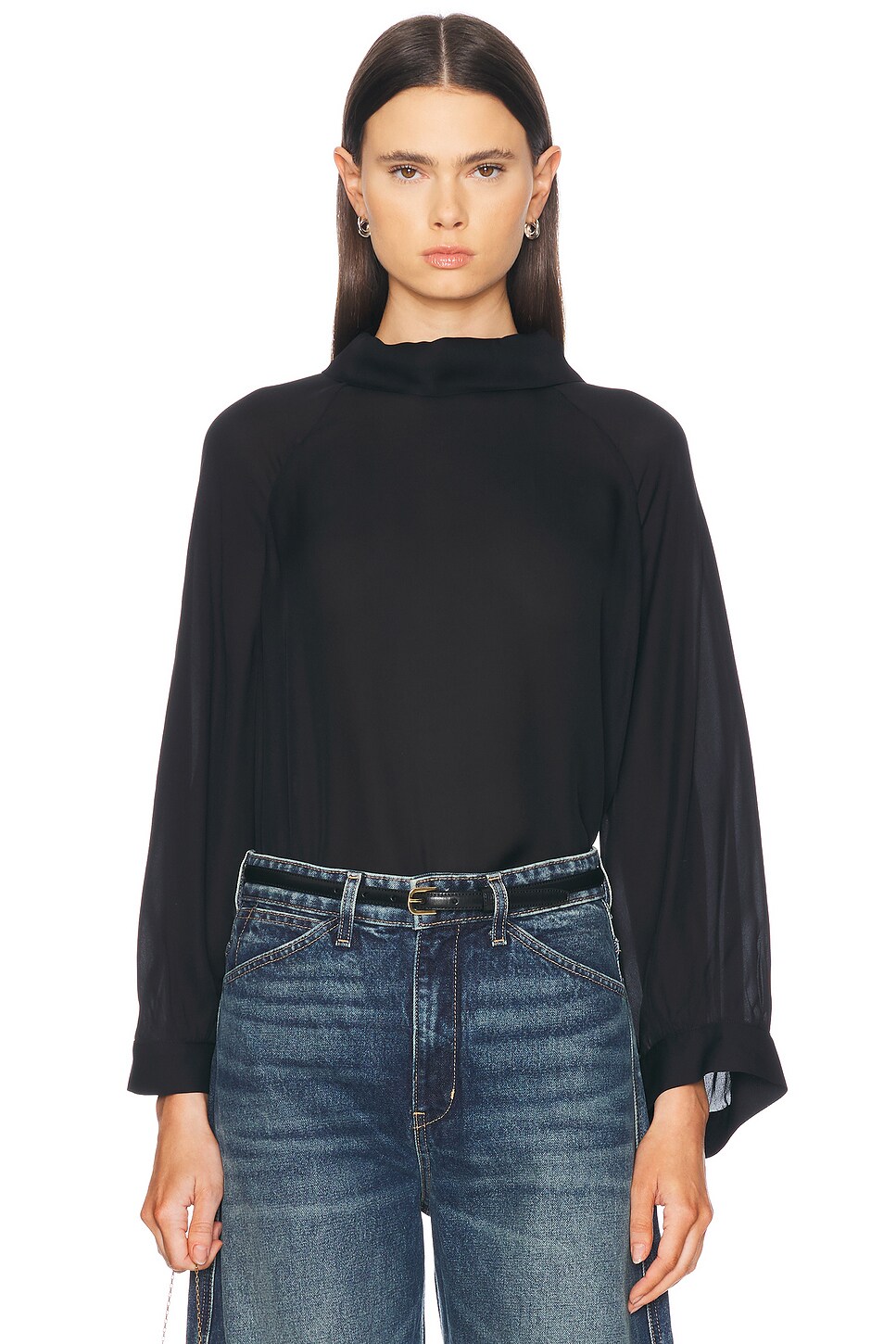 Shop Nili Lotan Elianna Top In Black