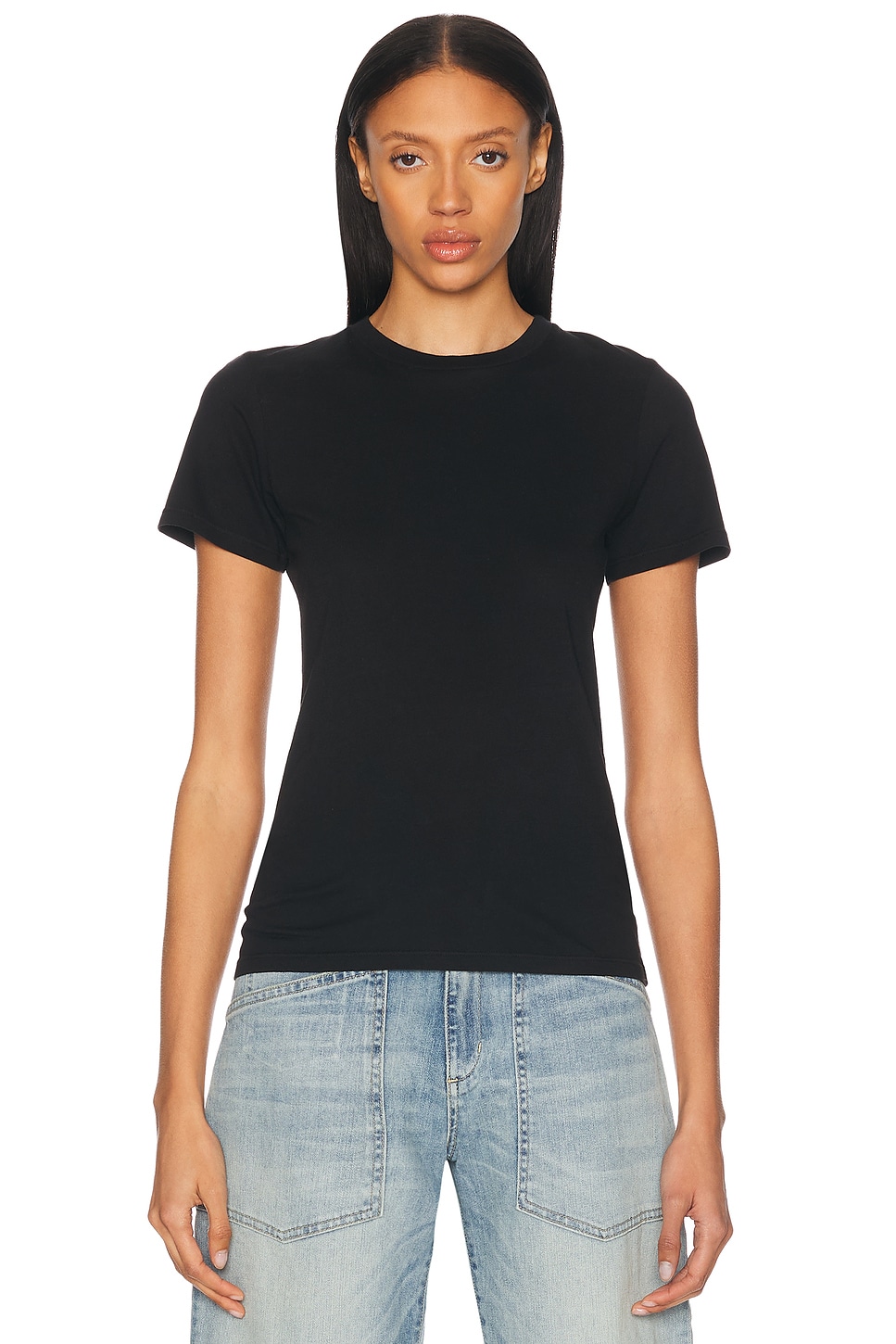 Image 1 of NILI LOTAN Mariela Tee in Jet Black