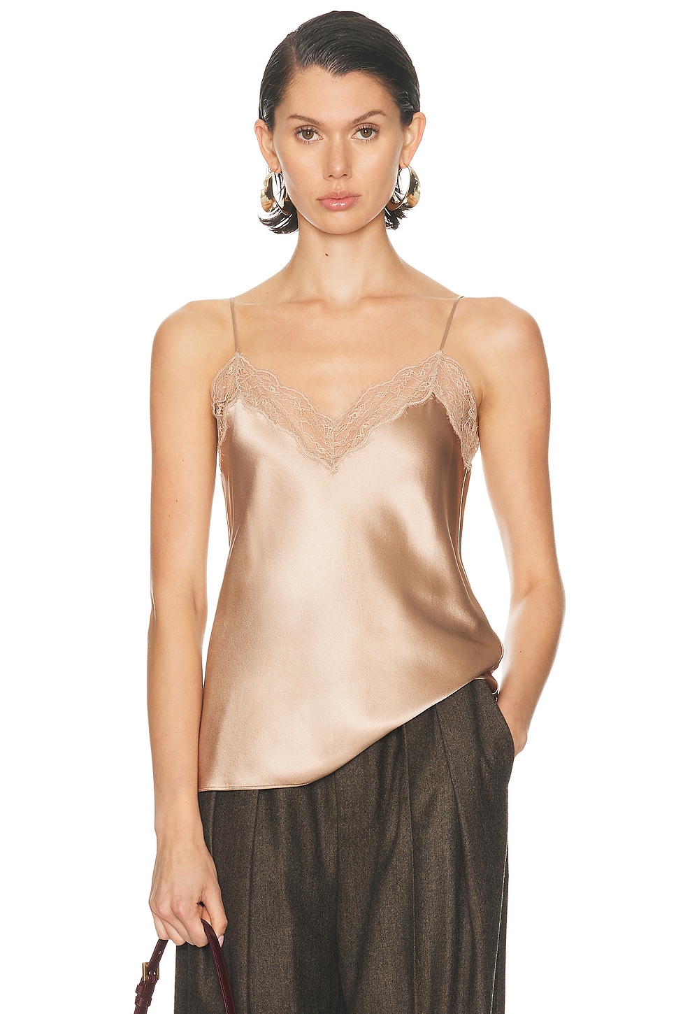 Nili Lotan Ellara Lace Cami Top In Neutral