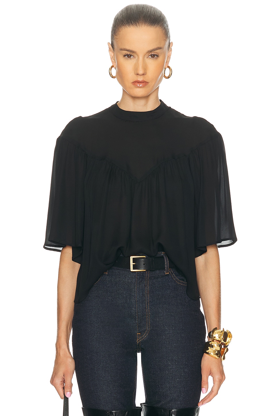 Nili Lotan Lucie Blouse Top In Black