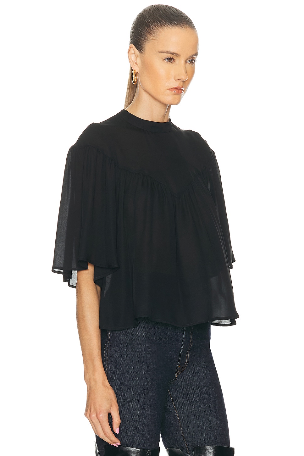 Nili Lotan Lucie Blouse Top In Black