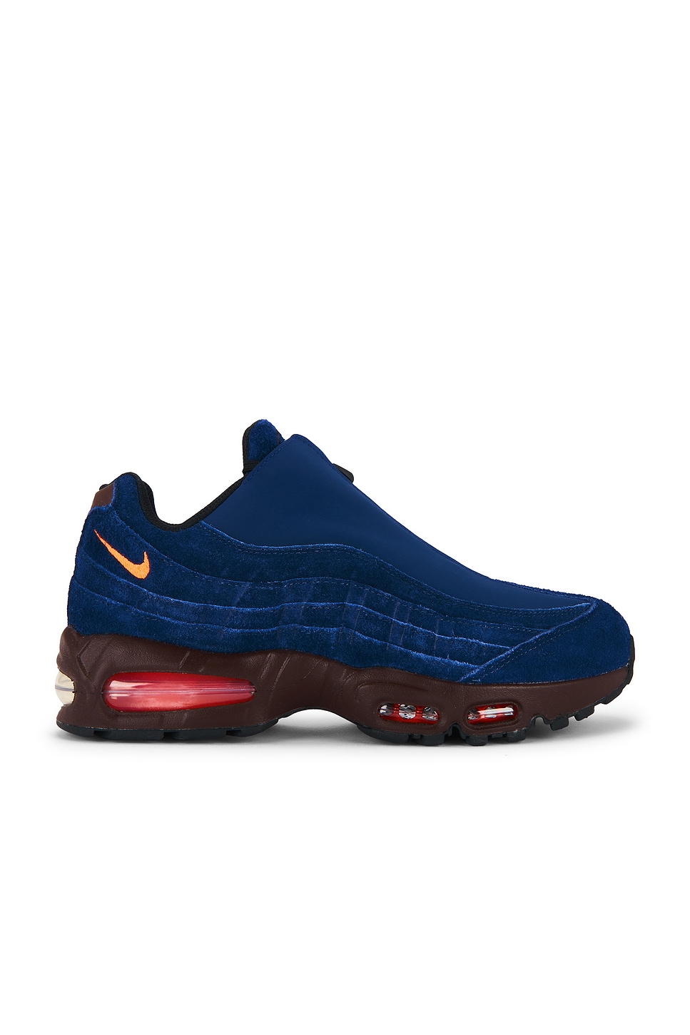 Image 1 of Nike Air Max 95 Big Bubble Zip SP in Blue & Crimson Red