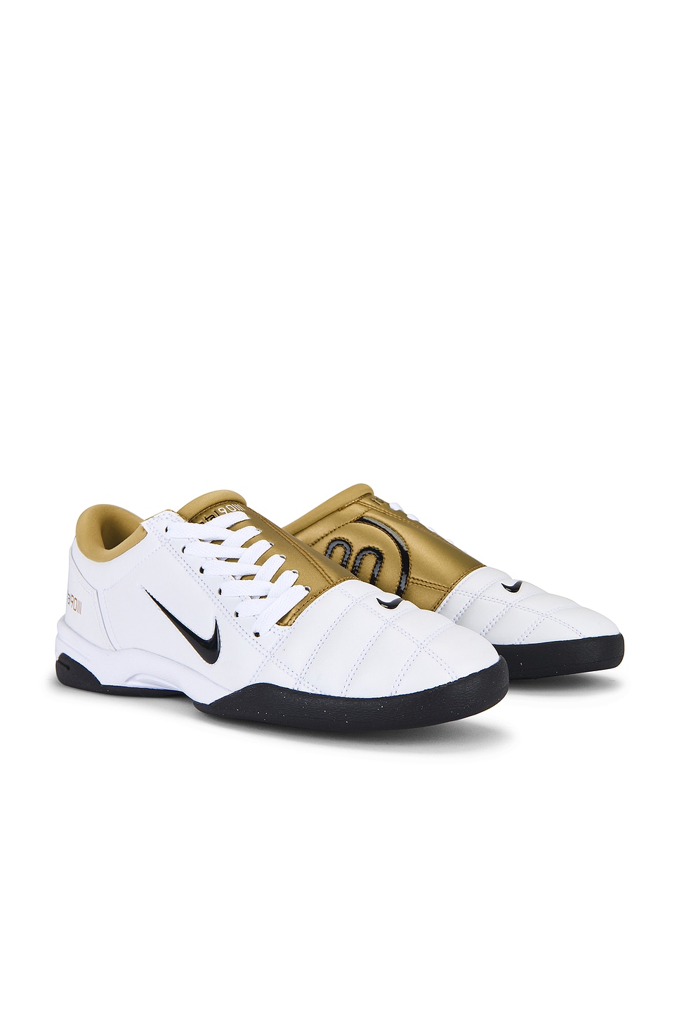 Image 1 of Nike T90 Sneaker in White, Black, & Metallic Gold