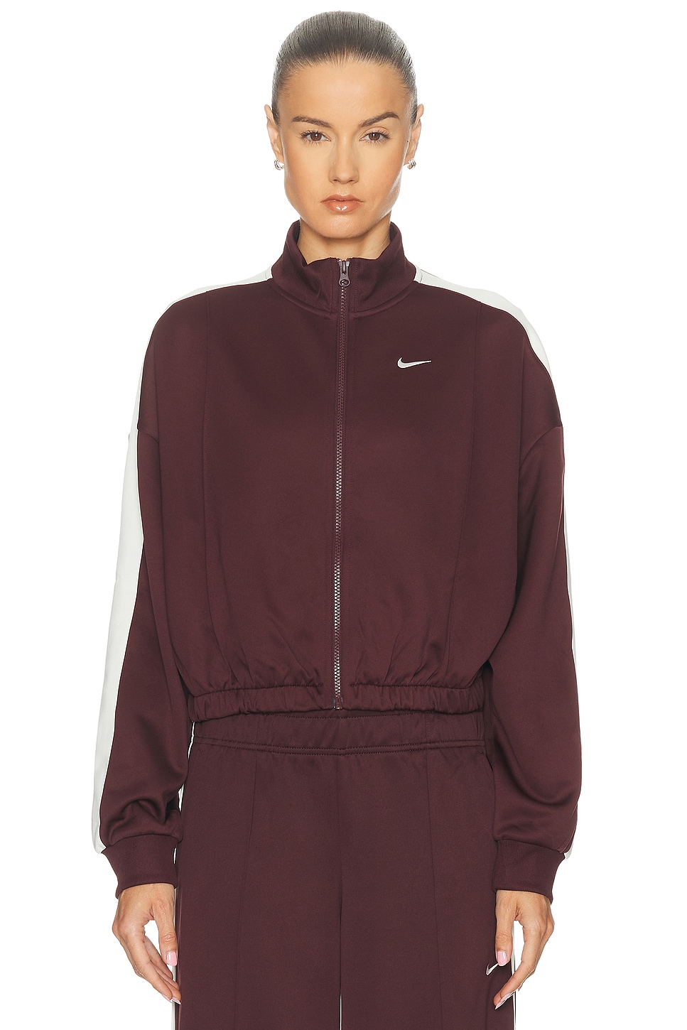 Nike Track Jacket In Burgundy