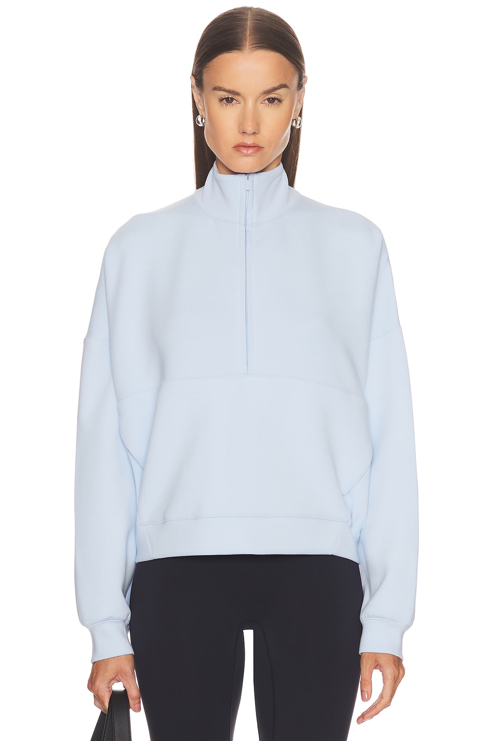 Image 1 of Nike Dri Fit Oversized 1/2 Zip Jacket in Celestine Blue & Psychic Blue