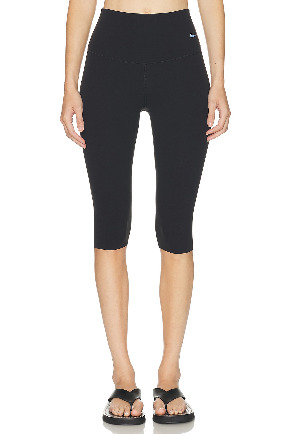 Image 1 of Nike Gentle Support High Waisted Capri Legging in Black