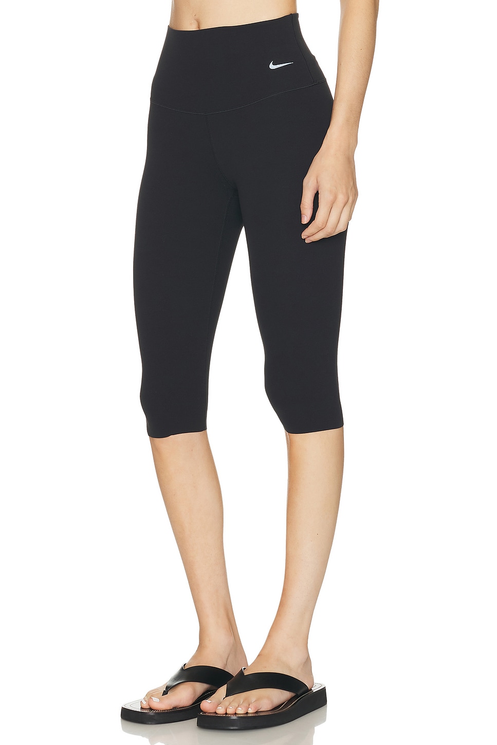 Image 3 of Nike Gentle Support High Waisted Capri Legging in Black
