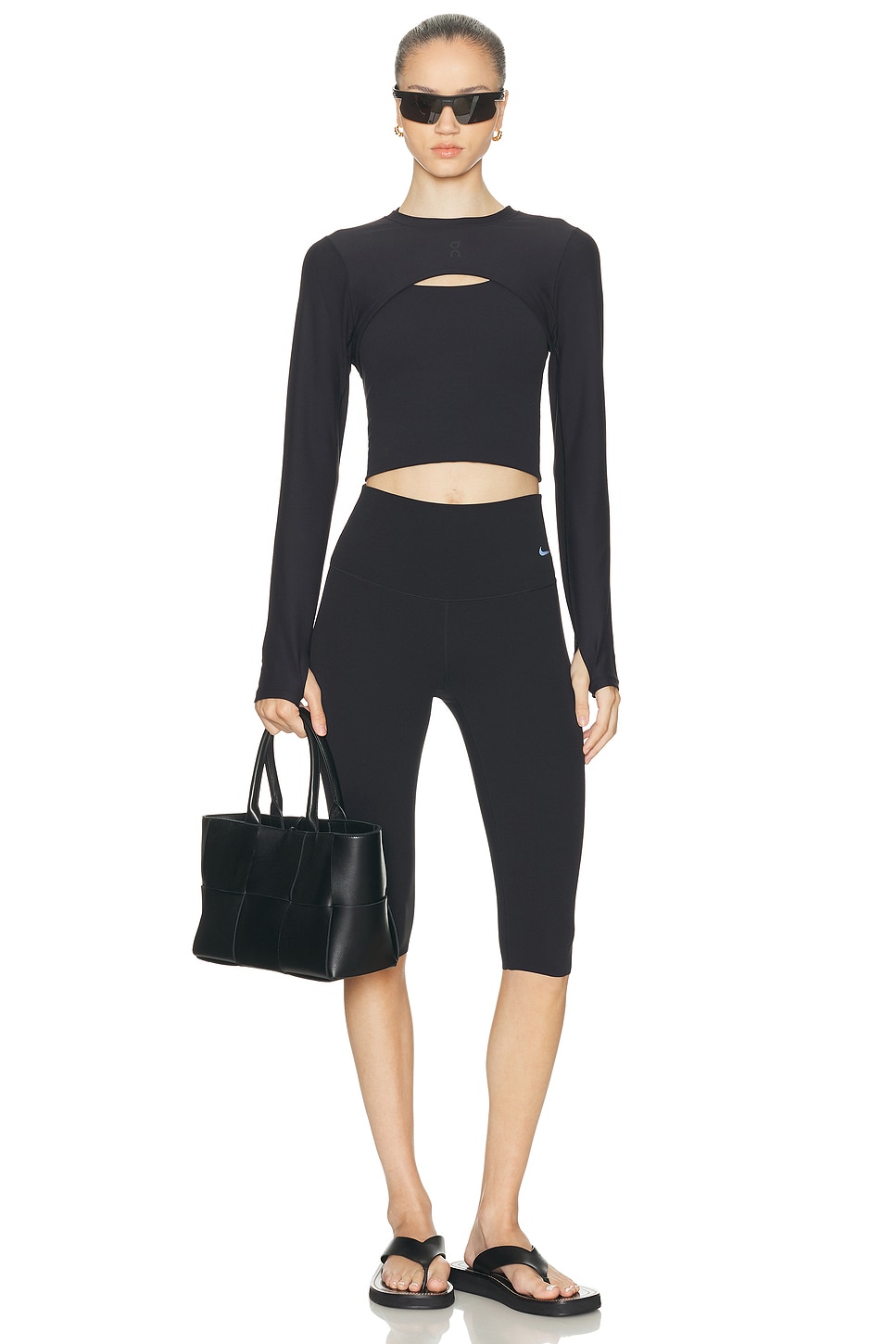 Image 5 of Nike Gentle Support High Waisted Capri Legging in Black