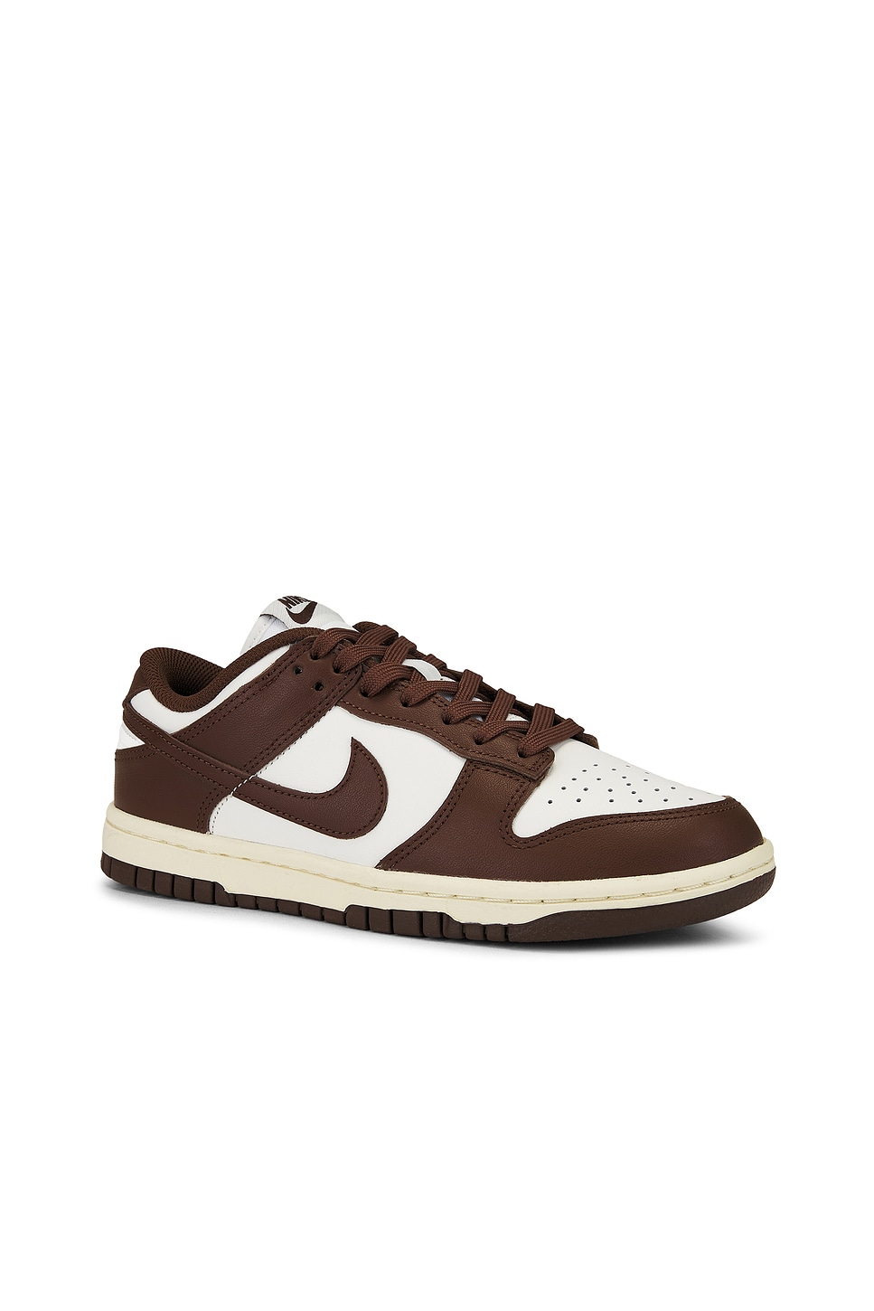 Nike White & Brown Dunk Low Sneakers
