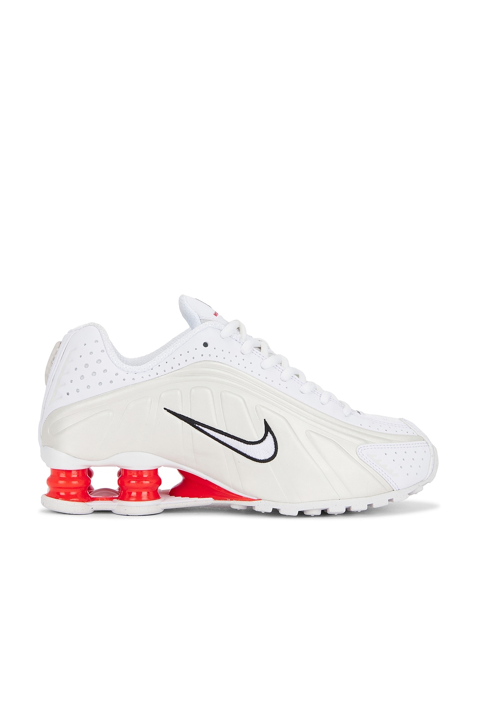 Nike Shox R4 Rubber-trimmed Shell Sneakers In Neutral